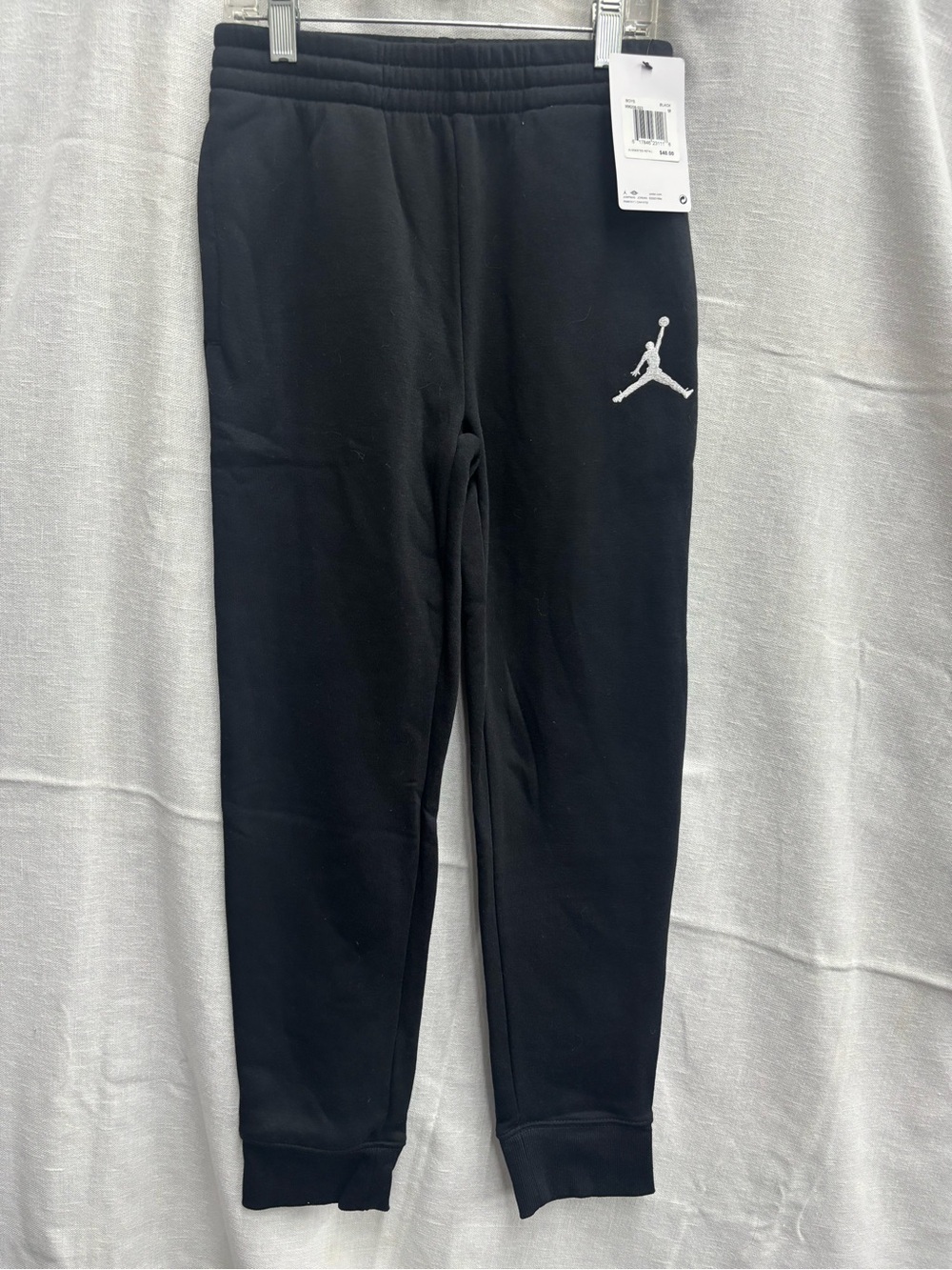 Jordan Black Jogger Pants with White Jumpman